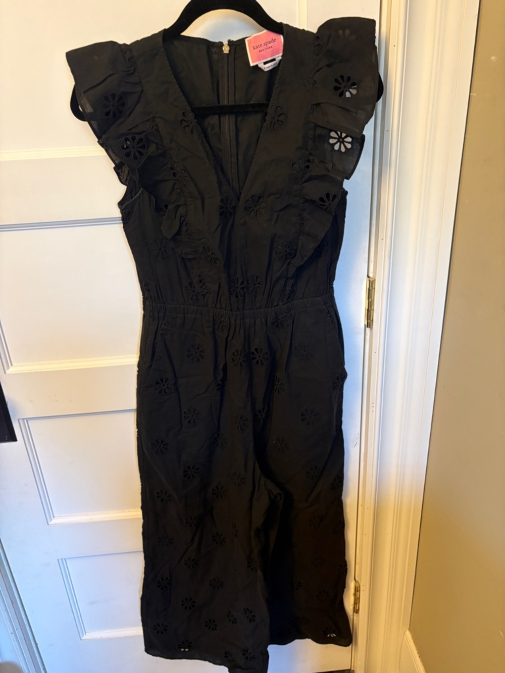 kate spade Black Eyelet jumpsuit
